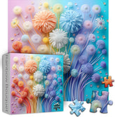 Puzzle en bois de 1000 pièces - Bouquet Arc-en-ciel